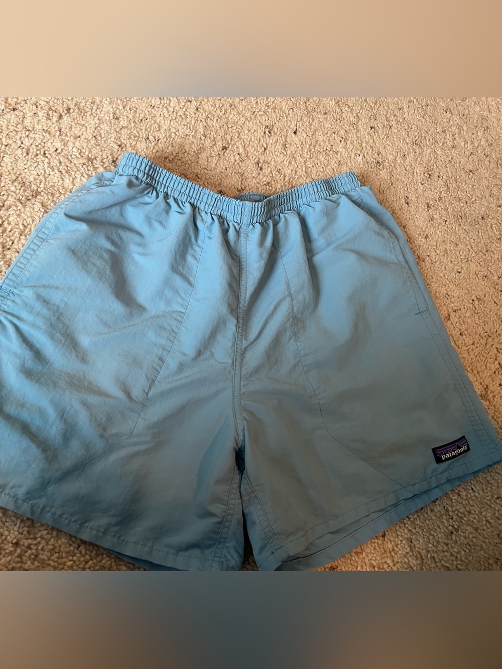 Patagonia Men’s Sky Blue Athletic Elastic-Waist Shorts